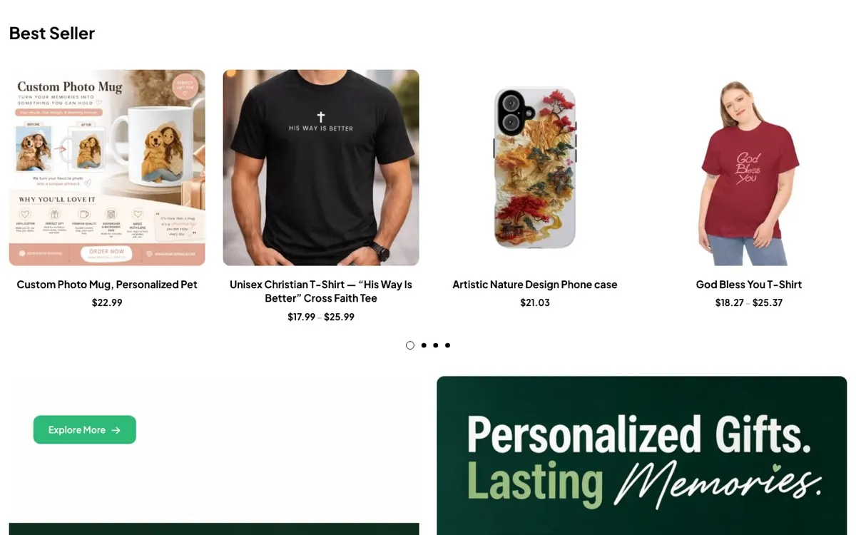 Página de inicio de MaikStore