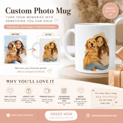 Custom Photo Mug, Personalized Pet